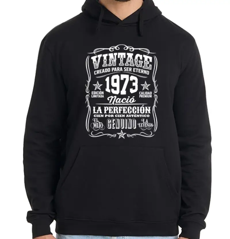 Felpa uomo con cappuccio nato nel 1973 vintage 51 anni regalo 51° compleanno