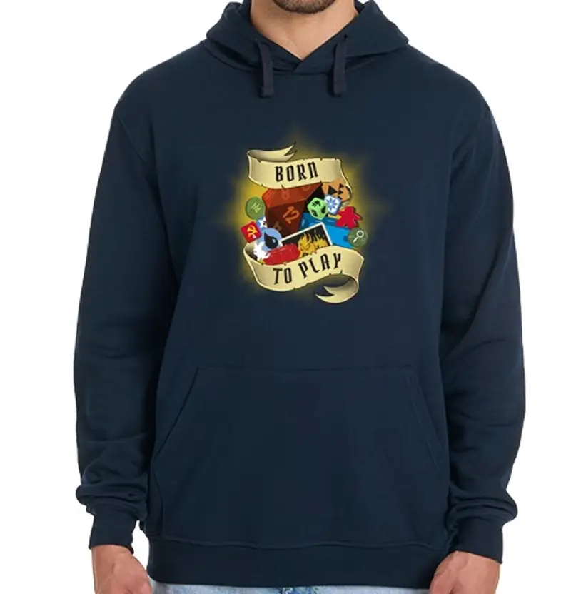 Felpa uomo con cappuccio nato per giocare