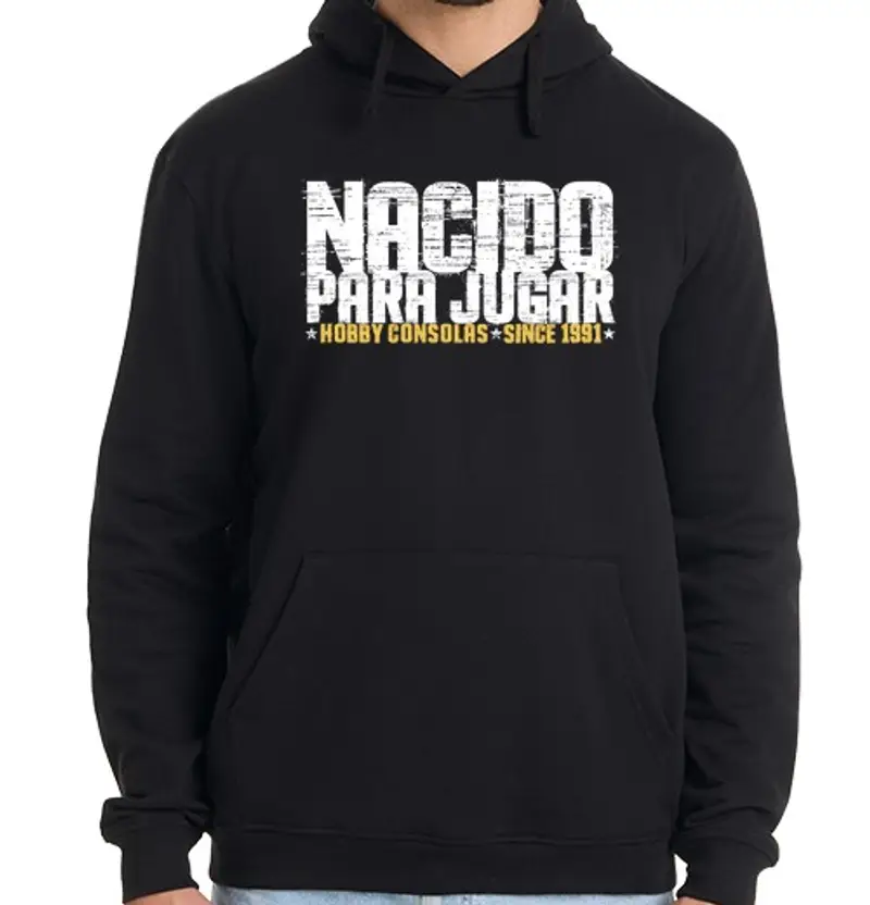 Felpa uomo con cappuccio nato per giocare. felpa con cappuccio