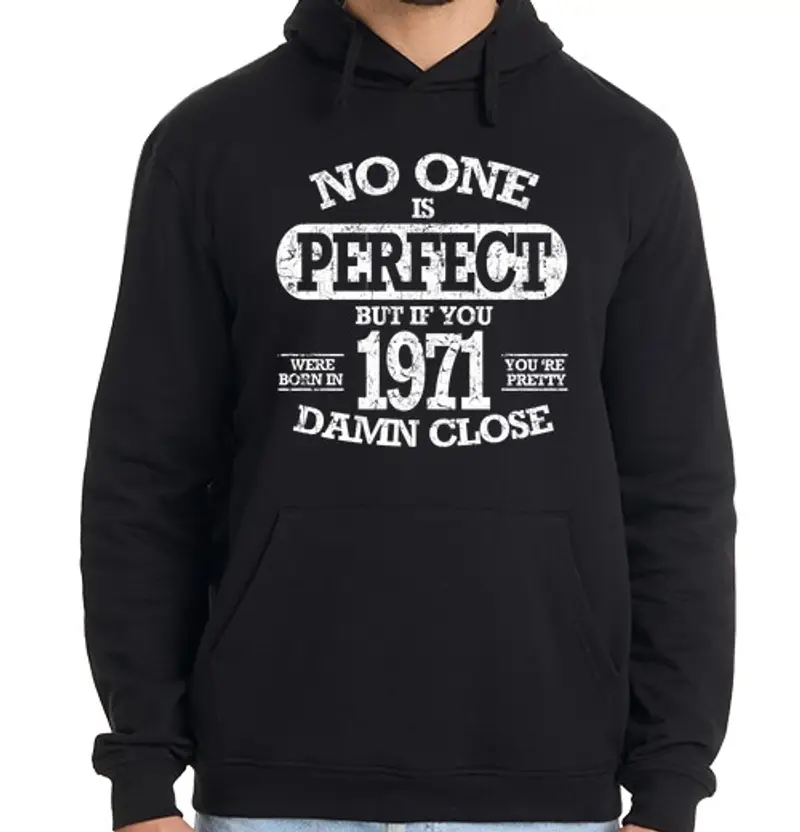 Felpa uomo con cappuccio nessuno è perfetto ma se sei nato