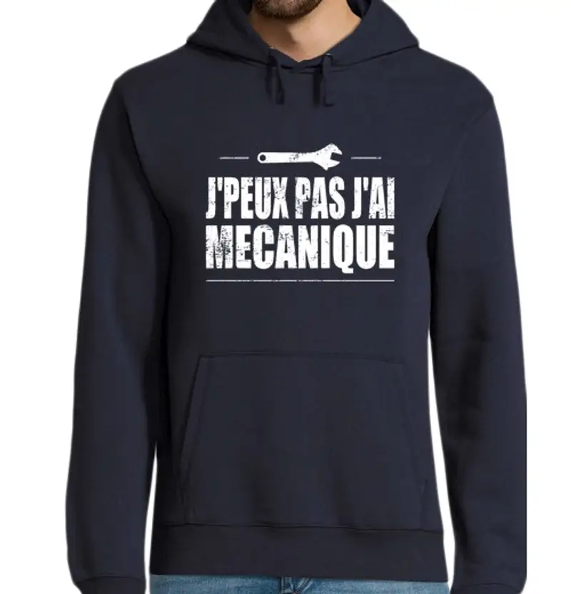 Felpa uomo con cappuccio non posso avere la meccanica