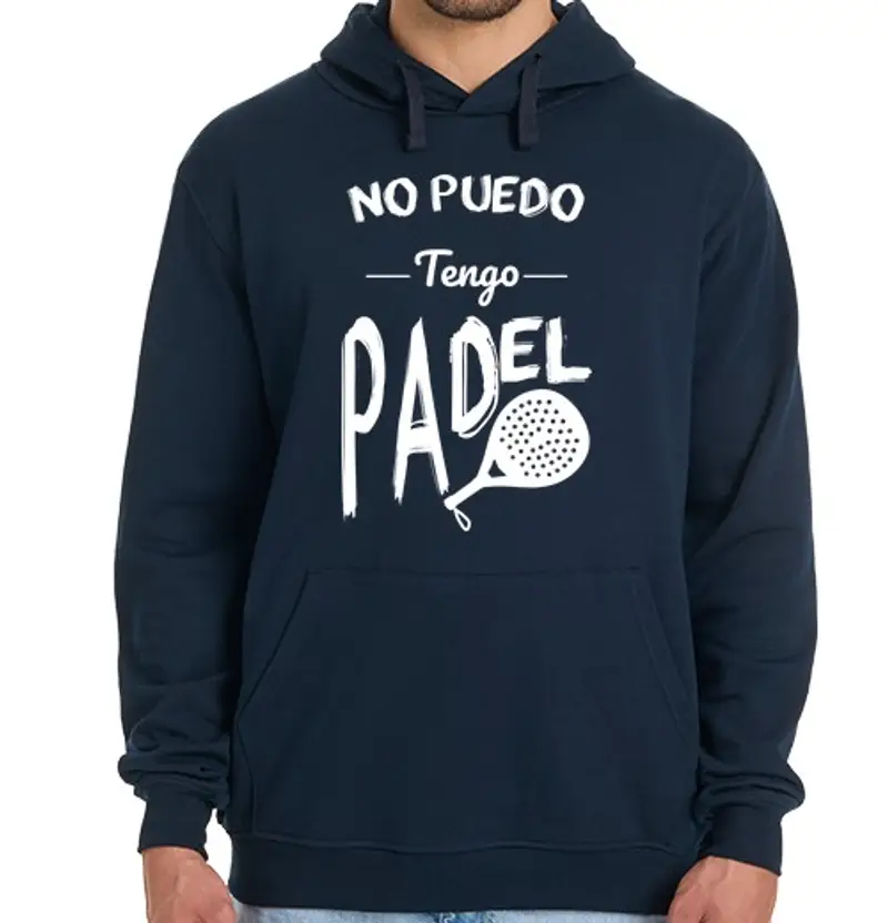 Felpa uomo con cappuccio non posso avere la paddle tennis