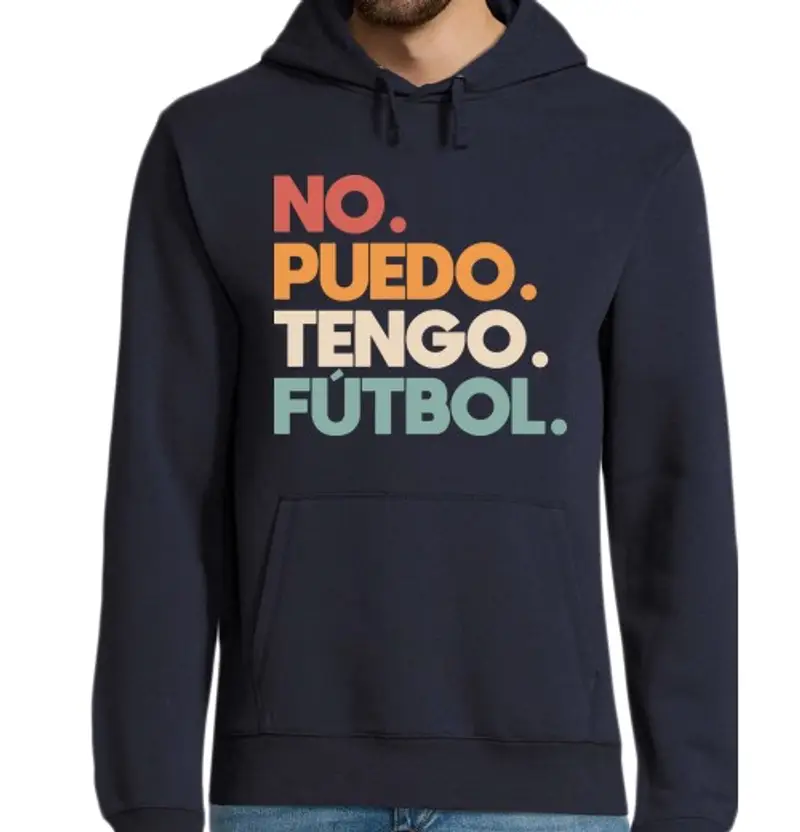 Felpa uomo con cappuccio Non posso giocare a calcio