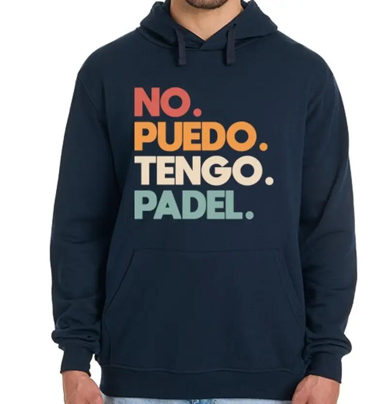 Felpa uomo con cappuccio Non posso giocare a paddle tennis