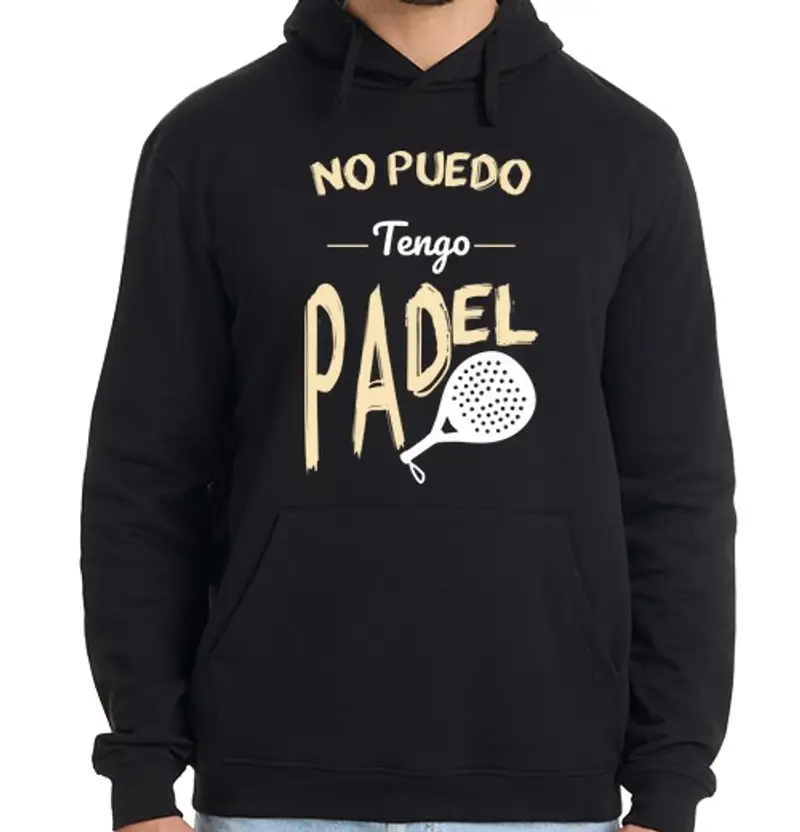 Felpa uomo con cappuccio Non posso giocare a paddle tennis - bei