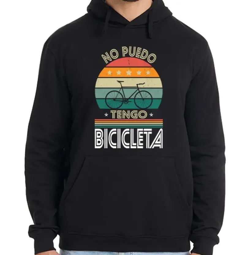Felpa uomo con cappuccio Non posso ho una bicicletta