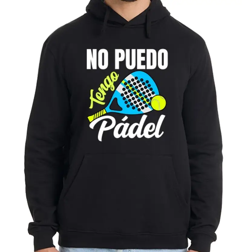 Felpa uomo con cappuccio Non posso ho una paddle tennis