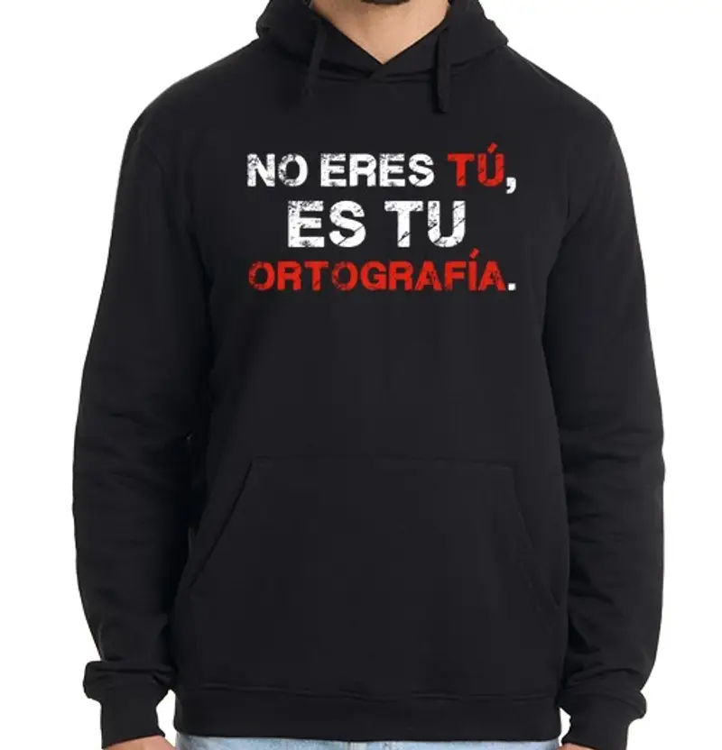 Felpa uomo con cappuccio Non sei tu è la tua ortografia