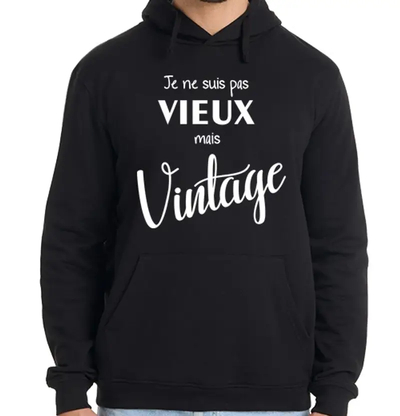 Felpa uomo con cappuccio Non sono vecchio