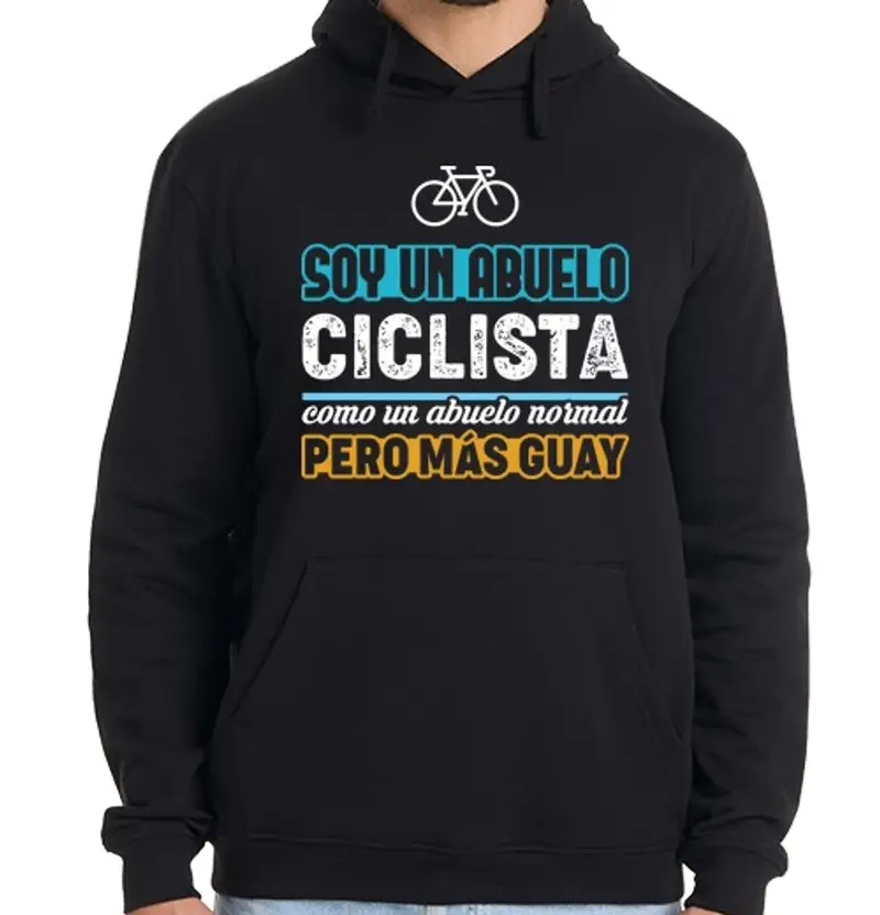 Felpa uomo con cappuccio nonno ciclista