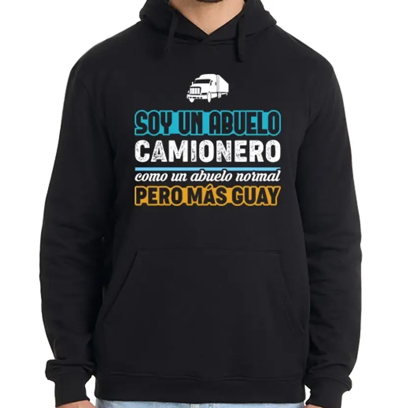 Felpa uomo con cappuccio Nonno maglia onero