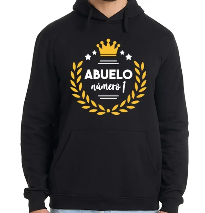 Felpa uomo con cappuccio nonno numero 1