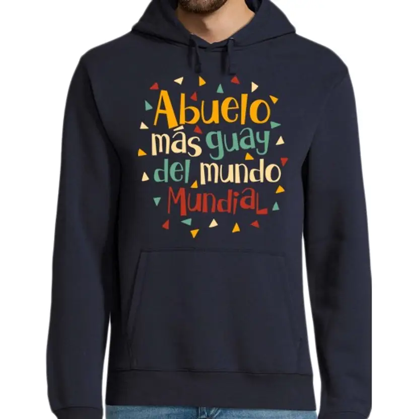 Felpa uomo con cappuccio nonno più cool mondiale mondiali