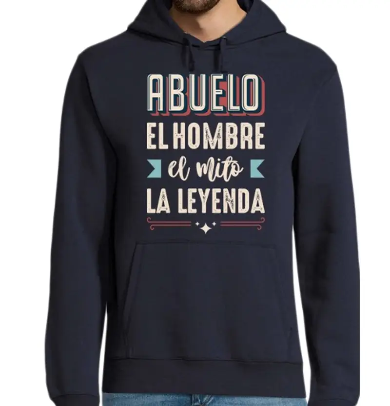 Felpa uomo con cappuccio nonno uomo mito eye nda