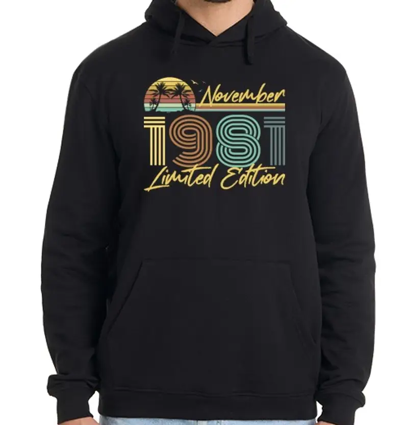 Felpa uomo con cappuccio novembre 1981