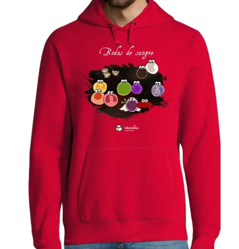 Felpa uomo con cappuccio Nozze di sangue (sfondi scuri)