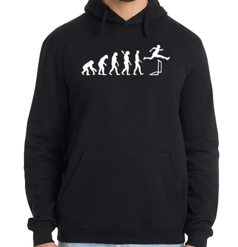 Felpa uomo con cappuccio ostacoli evolutivi