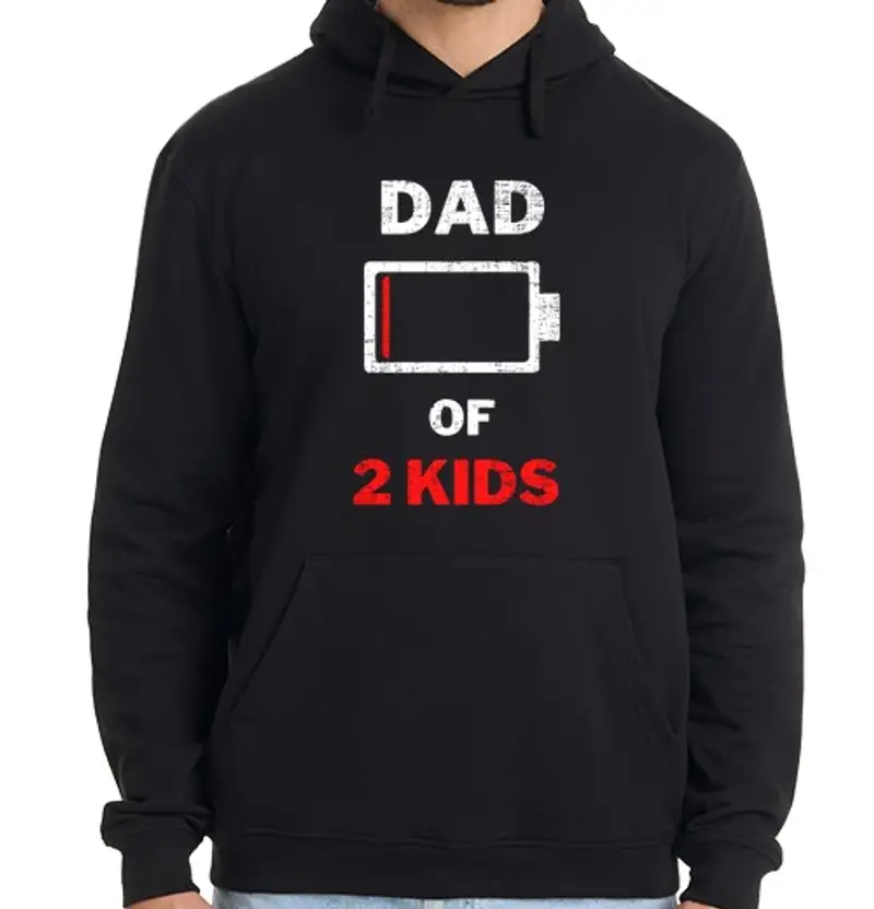Felpa uomo con cappuccio padre di 2 bambini padre giorno s regal