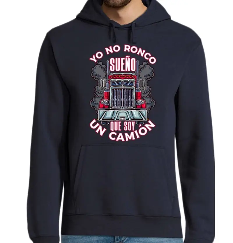 Felpa uomo con cappuccio papà camionista non russo, sogno che sono il camionista