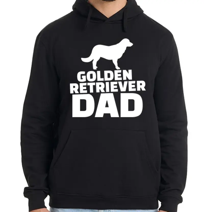 Felpa uomo con cappuccio papà golden retriever