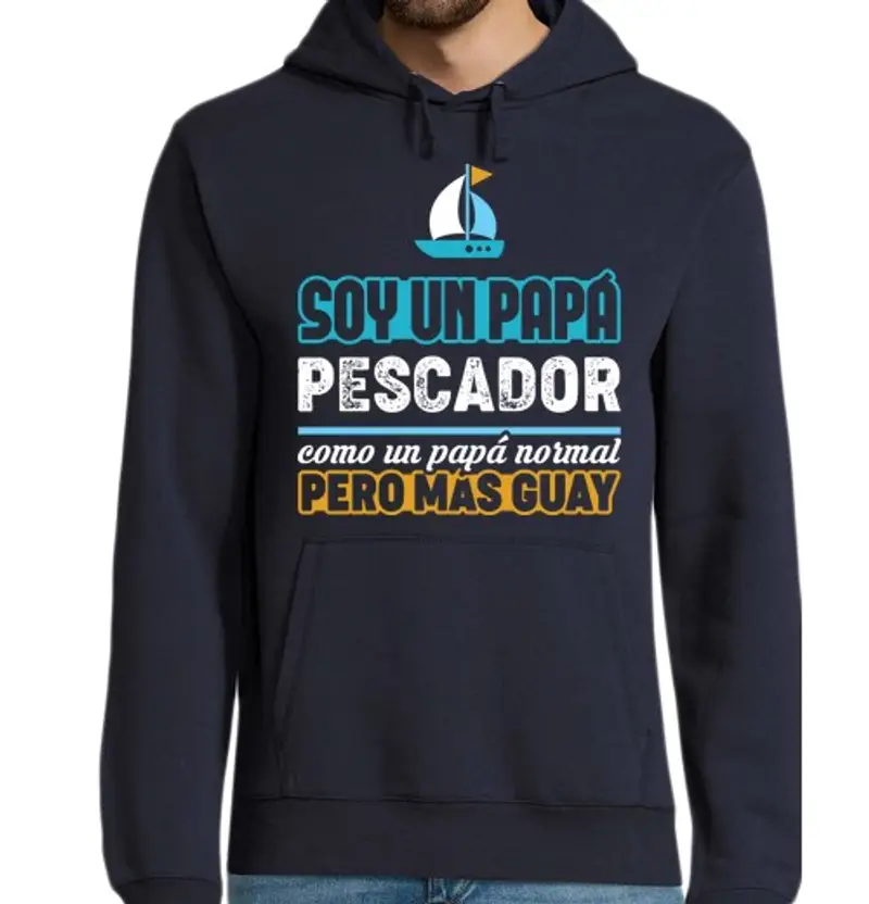 Felpa uomo con cappuccio papà pescatore