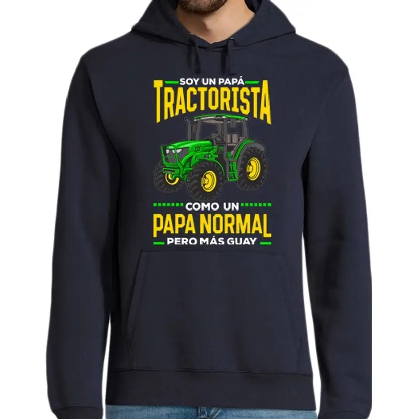 Felpa uomo con cappuccio papà trattorista agricoltore regalo di trattore agricolo festa del papà