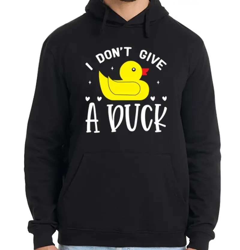 Felpa uomo con cappuccio papera famiglia paperelle di gomma anat