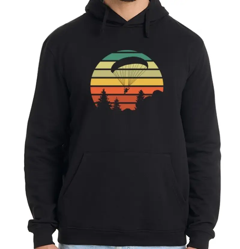 Felpa uomo con cappuccio parapendio sport all39aria aperta