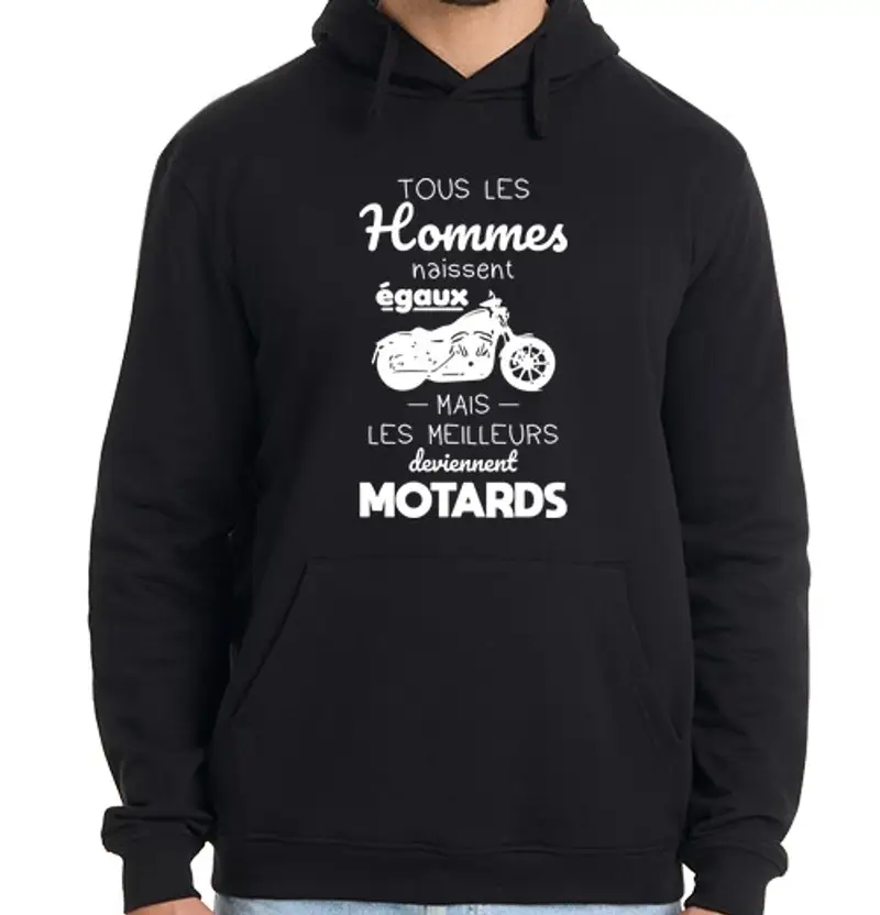 Felpa uomo con cappuccio pari uomini migliori motociclisti