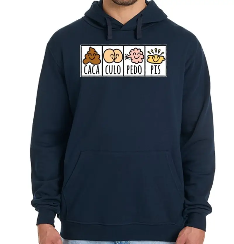 Felpa uomo con cappuccio pedo pedo fart (sfondo scuro)