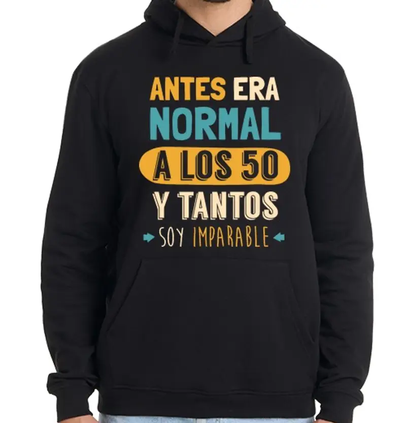 Felpa uomo con cappuccio per los 50-quarantina sono im per ble