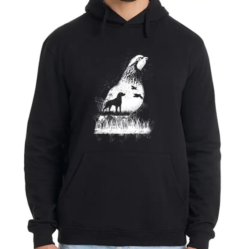 Felpa uomo con cappuccio pernice