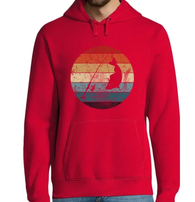 Felpa uomo con cappuccio pesca d39epoca