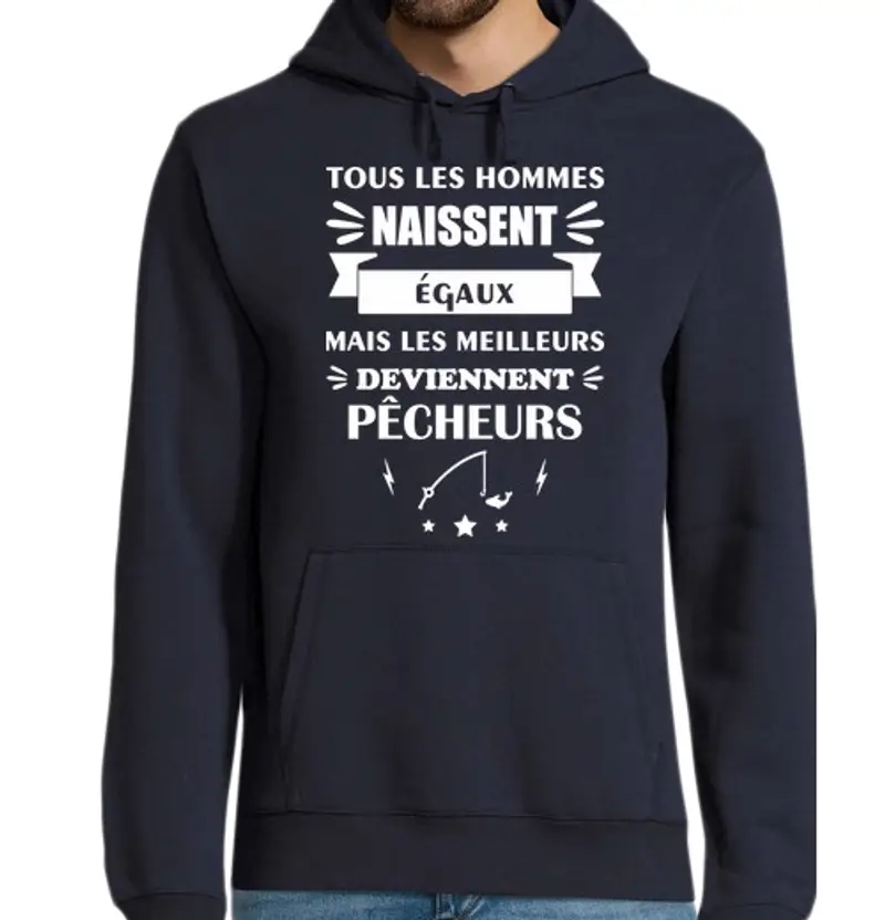 Felpa uomo con cappuccio pescatore pesca regalo