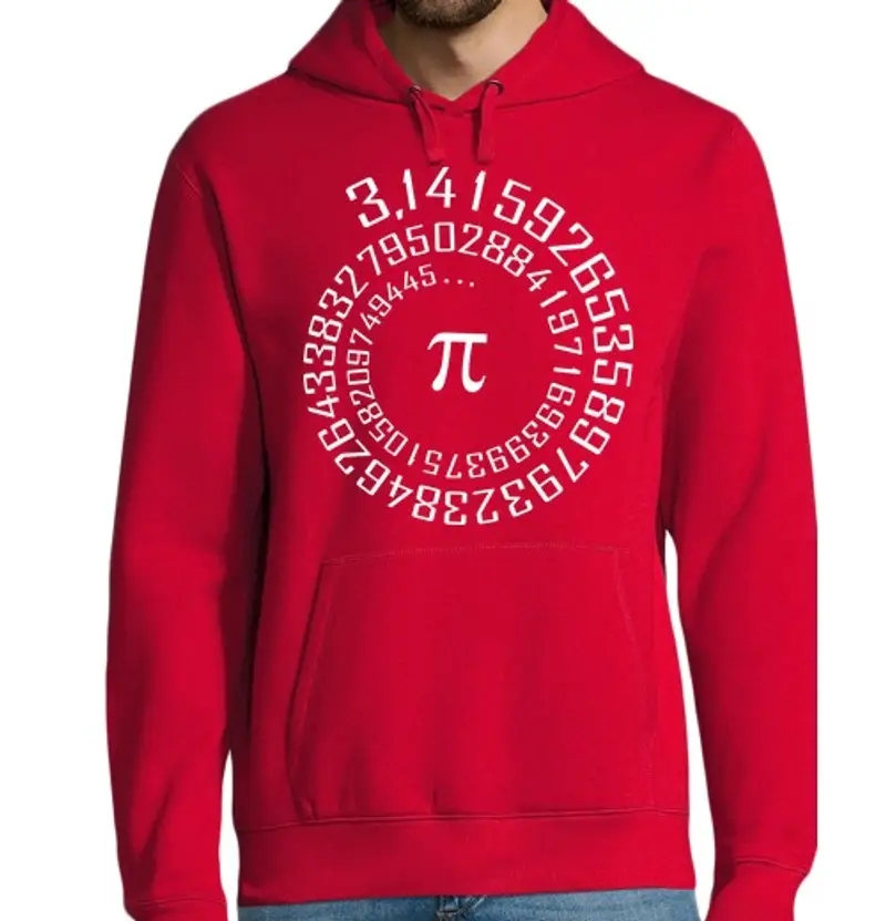 Felpa uomo con cappuccio pi - la matematica