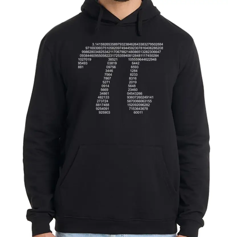 Felpa uomo con cappuccio pi (scuro)