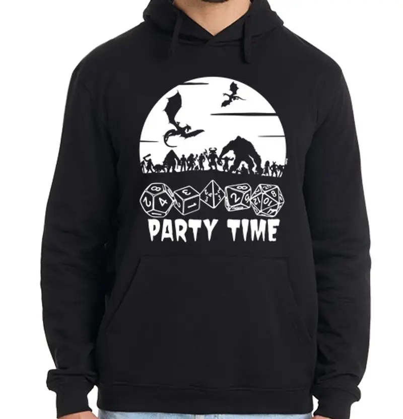 Felpa uomo con cappuccio più ter rpg dungeon e dragons d20