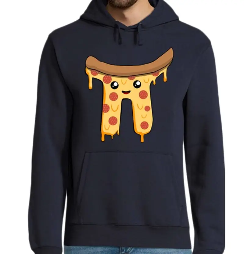Felpa uomo con cappuccio pi-zza