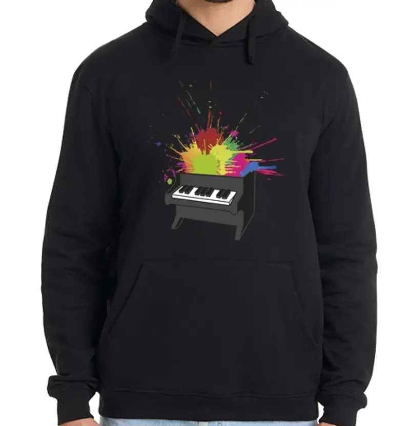 Felpa uomo con cappuccio piano boo