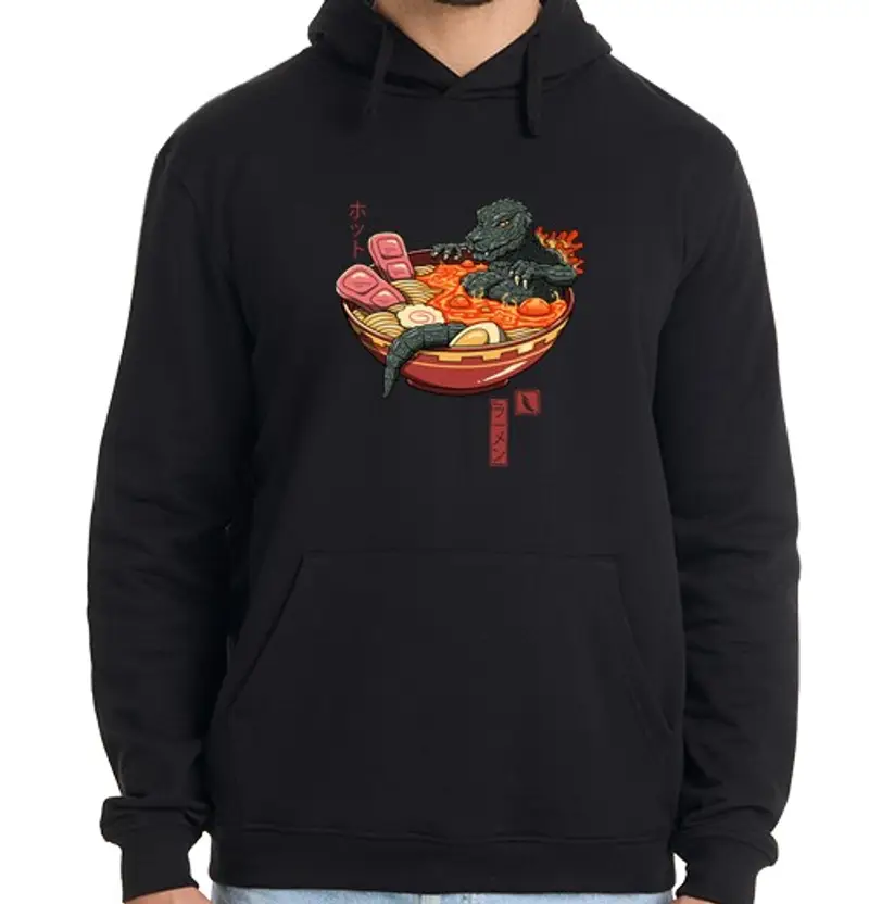 Felpa uomo con cappuccio piccante ramen di lava ramen