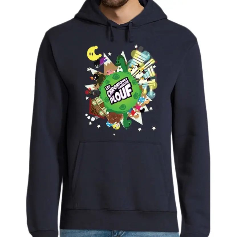 Felpa uomo con cappuccio planet splash di mr. tony - uomo con cappuccio