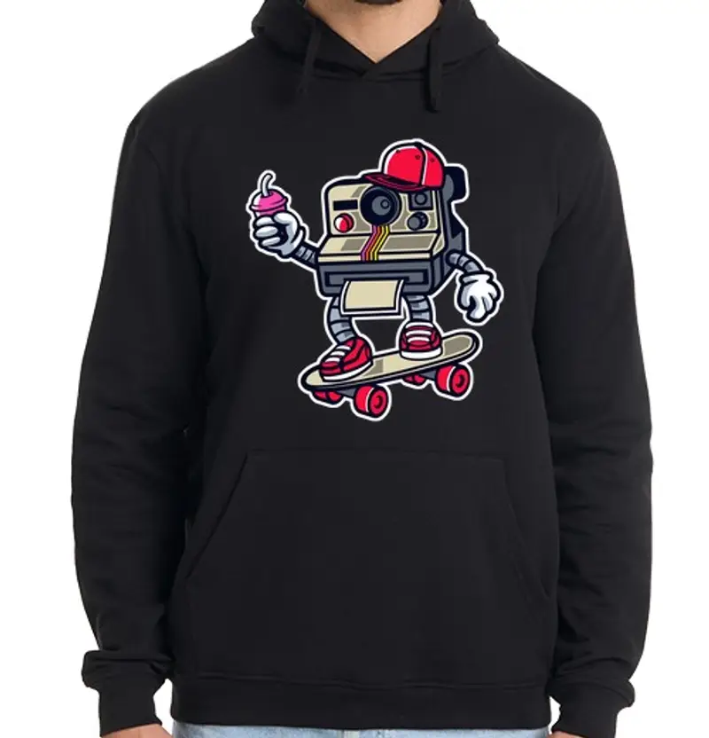 Felpa uomo con cappuccio Polaroid