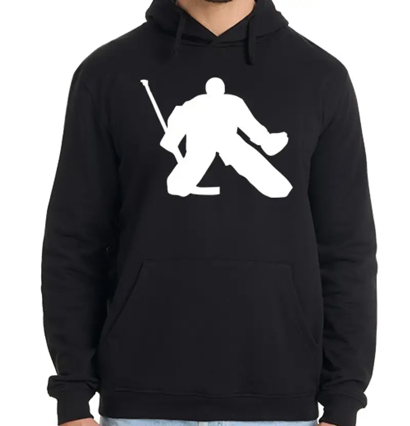 Felpa uomo con cappuccio portiere di hockey