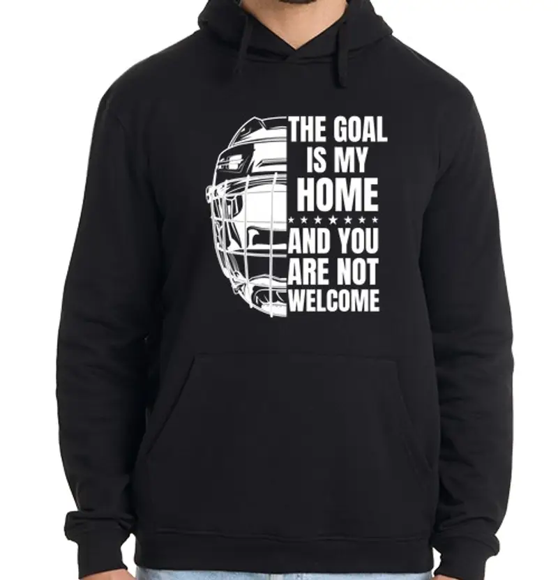 Felpa uomo con cappuccio portiere di hockey su prato