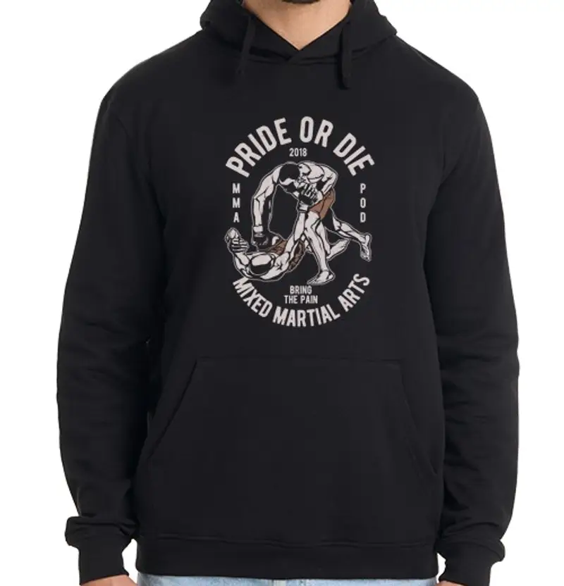 Felpa uomo con cappuccio pride o die