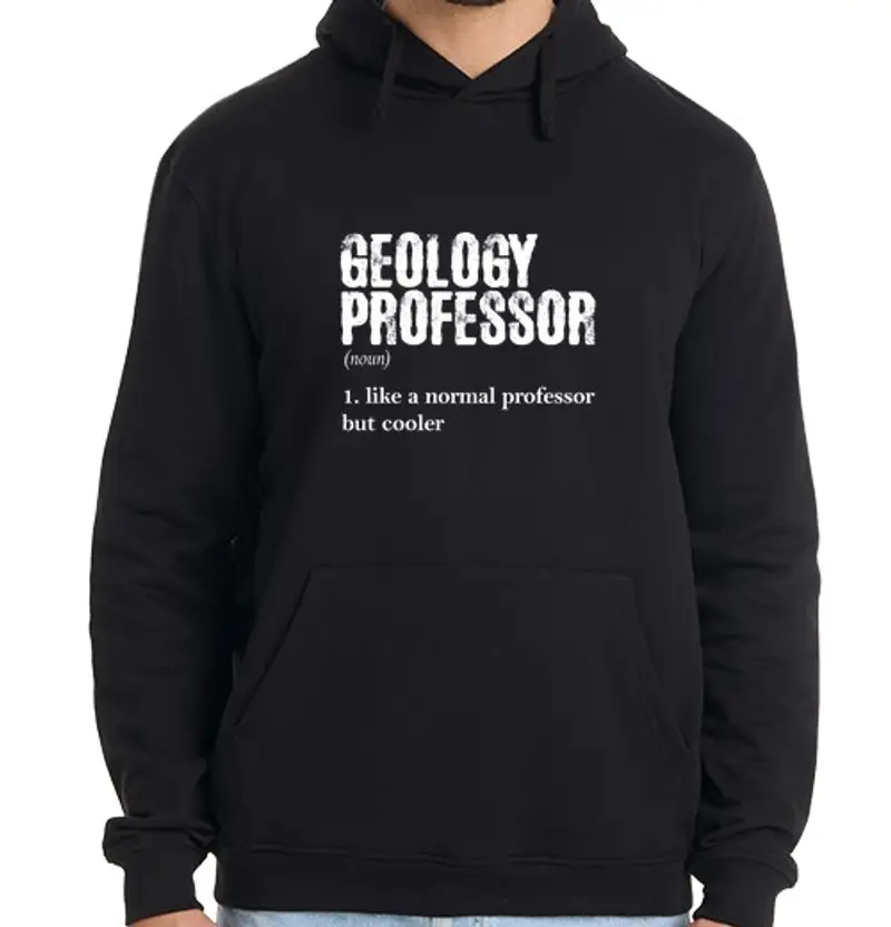 Felpa uomo con cappuccio professore di geologia