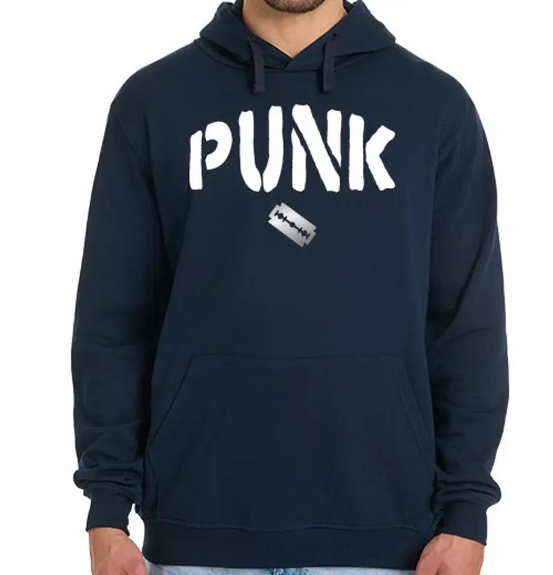 Felpa uomo con cappuccio punk