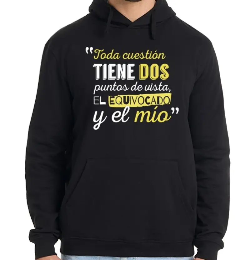 Felpa uomo con cappuccio punti di vista