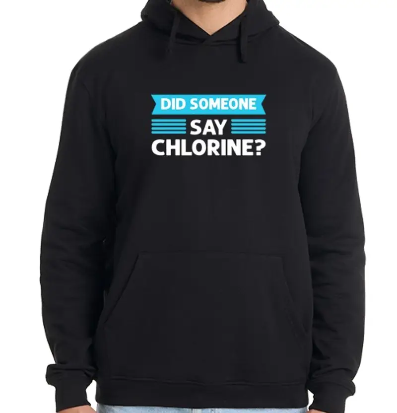 Felpa uomo con cappuccio qualcuno ha detto detergente per piscin