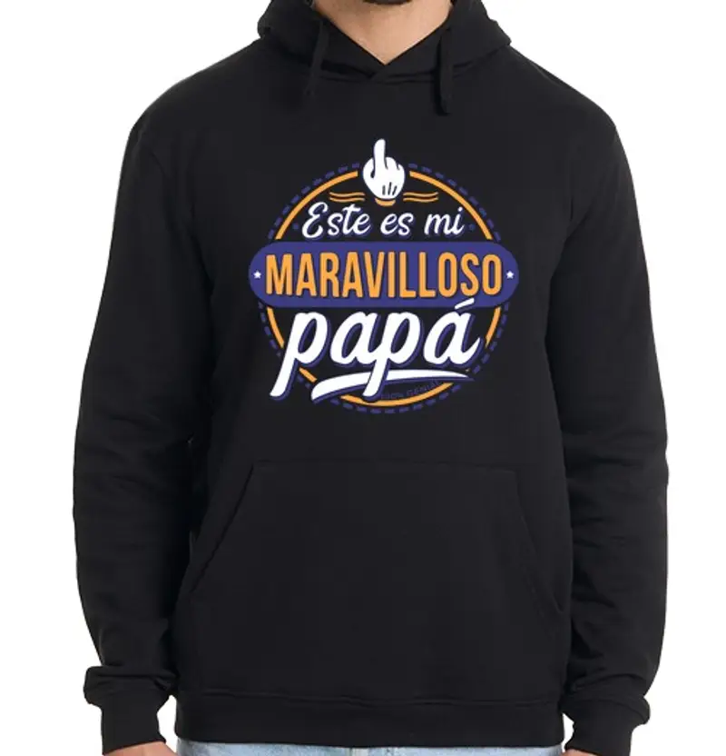 Felpa uomo con cappuccio Questo è il mio Wonder los o papà